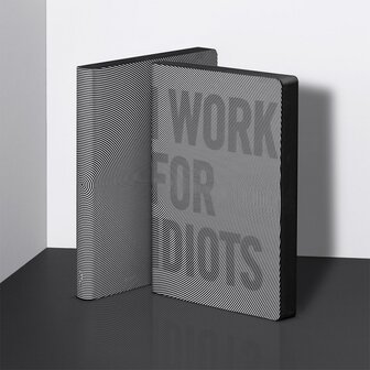 52194 - Notitieboek A5 - I Work For Idiots, zacht leer