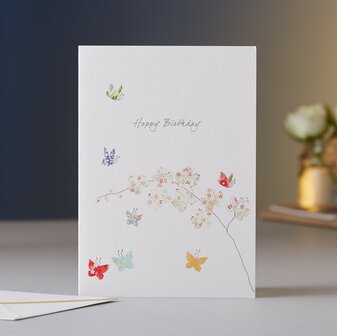 EH041 - Butterfly  &amp; Orchids Birthday