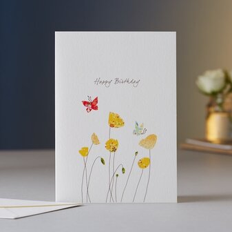 EH038 - Poppies &amp; Butterfly Birthday