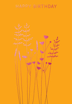 BR048 - Buttercups &amp; Grass Birthday Pink