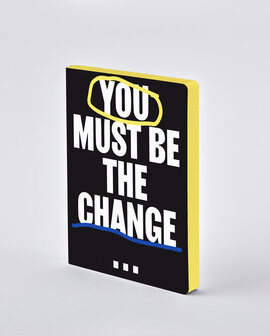 55416 - Notitieboek A5 - Be the change, zacht leer