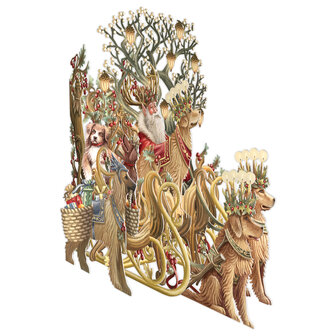 X3D042 Santa&#039;s Dog Sleigh