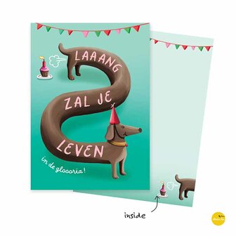 WK0057nl Lang zal je leven teckel