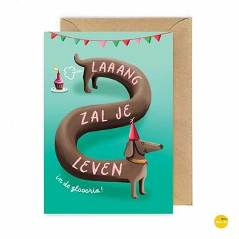 WK0057nl Lang zal je leven teckel