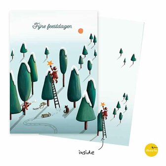 Kerst007nl Sneeuwbos - Fijne feestdagen