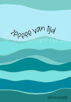 B304-091 - magneet strandschatje zeeeee van tijd