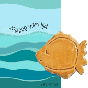 B304-091 - magneet strandschatje zeeeee van tijd