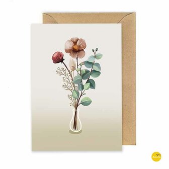 WK0051 Bloemen vaasje Blanco