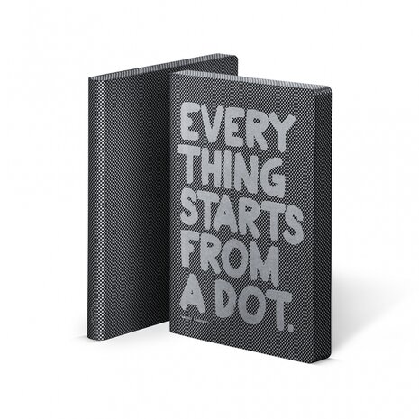 52156 - Notitieboek A5 - Everything Starts from a dot, zacht leer