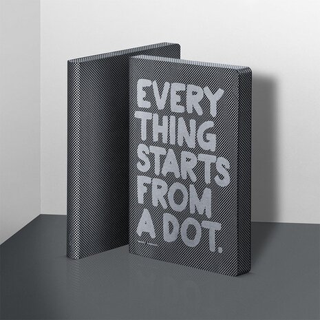 52156 - Notitieboek A5 - Everything Starts from a dot, zacht leer