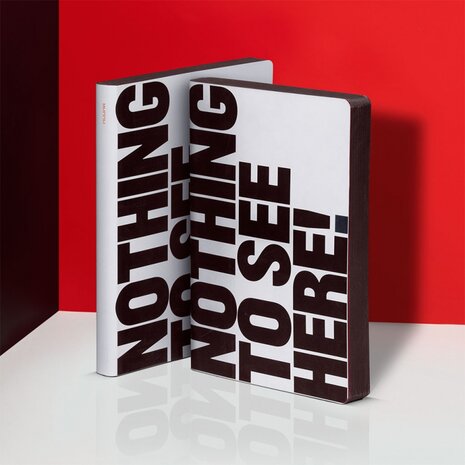 52408 - Notitieboek A5 - Nothing To See Here, zacht leer, thermo