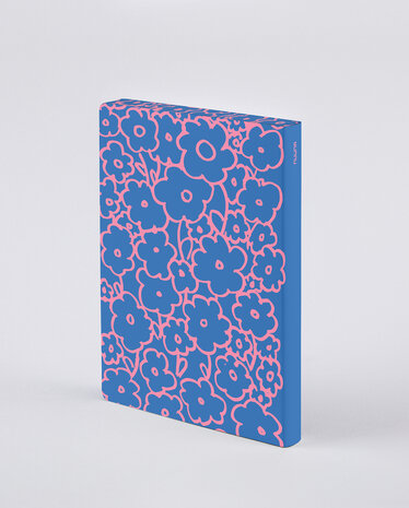 55768 - Notitieboek A5 - Flower power, zacht leer