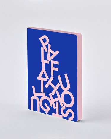 55409 - Notitieboek A5 - Playful thoughts, zacht leer