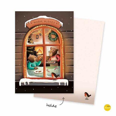 Kerst020eng Winter window - Warm wishes