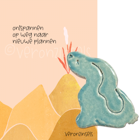 B152-091 - magneet strandschatje ontspannen