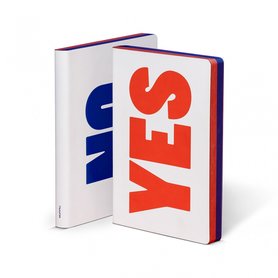 52293 - Notitieboek A5 - Yes - No, zacht leer