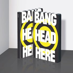 54464 - Notitieboek A5 - Bang Head Here, zacht leer