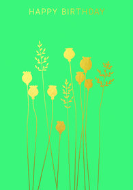 BR035 - Poppyheads & Grass Birthday