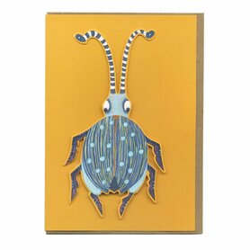 B001 - Longhorn beetle- die cut card