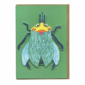 B006 - Shield bug - die cut card