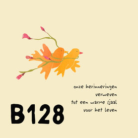 B128-081 - blokaanjemuur vriendschap vogels