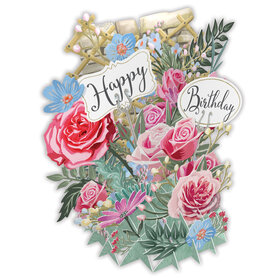 TW030 Happy Birthday Flowers